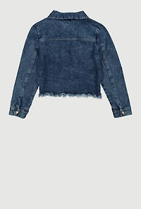 Girls 89 Acid Wash Denim Jacket