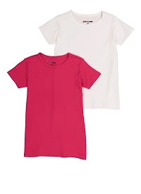 Girls Ribbed Knit Tees 2 Pack