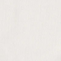 Little Girls Rib Knit Side Ruched Tee with Removable Necklace