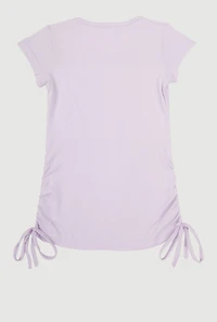 Little Girls Prettiest Problem 3D Graphic Tee, Purple, Size 6X