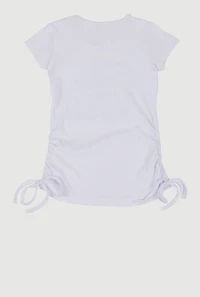 Little Girls 3D Fashion Queen Rhinestone Graphic Top