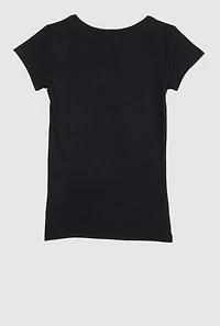 Little Girls Dream Big Often 3D Foil Tee,