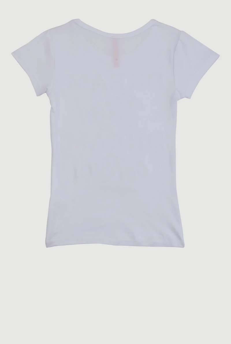 Little Girls Dream Big Often 3D Foil Tee