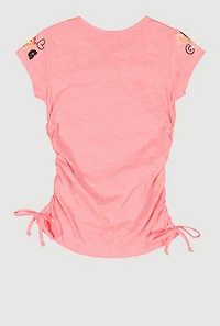 Little Girls Bear Girl Gang Foil Graphic Top, 4