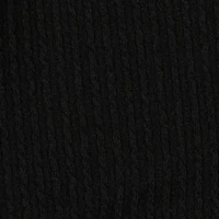 Little Girls Ribbed Knit Ruched Top with Cherry Necklace