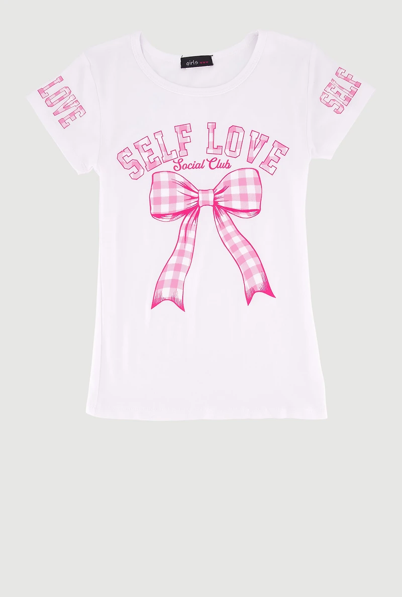 Little Girls Self Love Social Club Graphic Tee