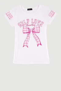 Little Girls Self Love Social Club Graphic Tee