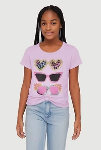 Girls Reversible Sequin Graphic Tee