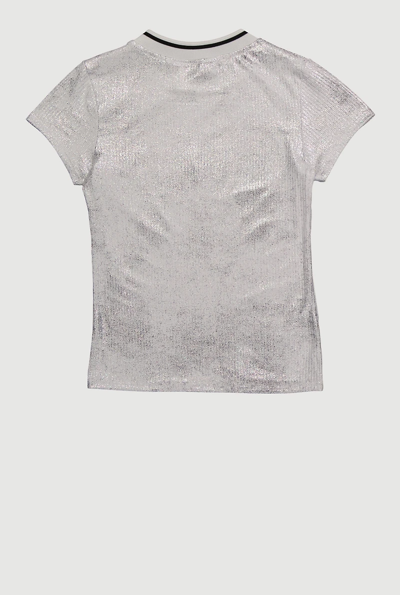 Girls God Is Great Graphic Tee, Grey, Size 14-16