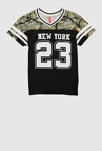 Girls Hunter Camo New York 23 Graphic Mesh Jersey