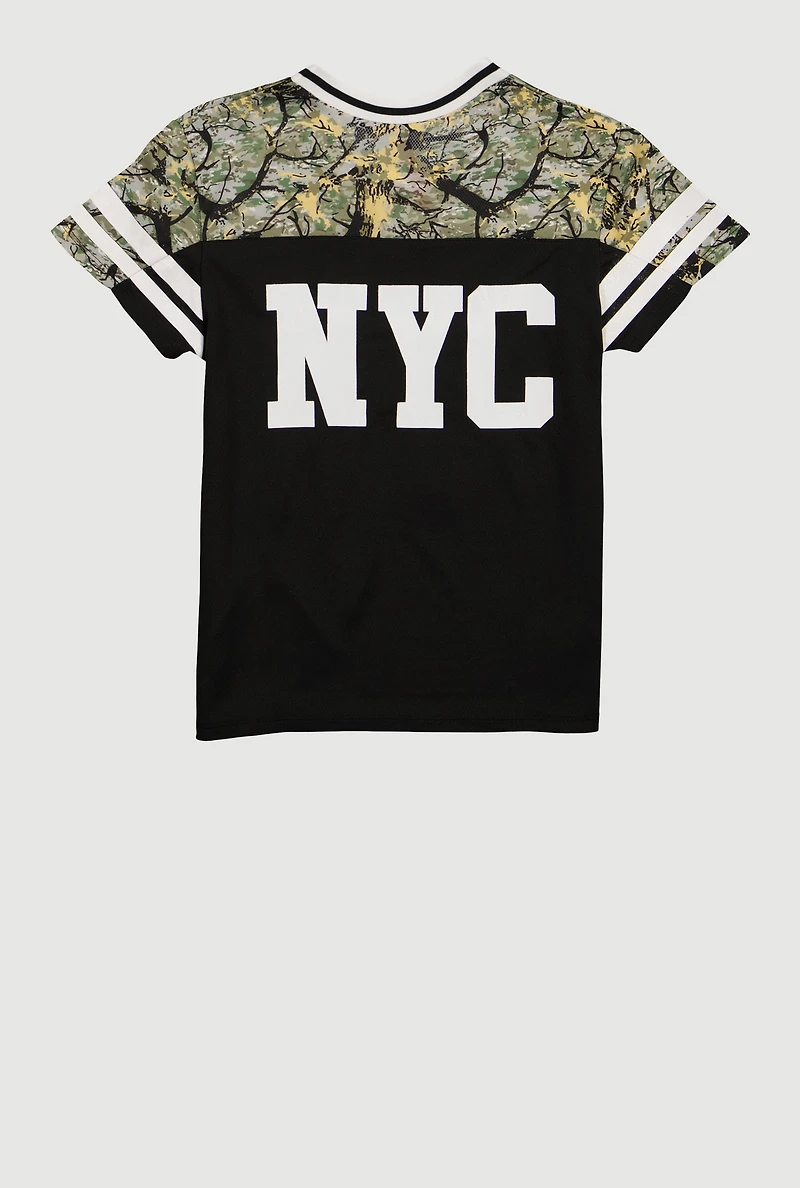 Girls Hunter Camo New York 23 Graphic Mesh Jersey