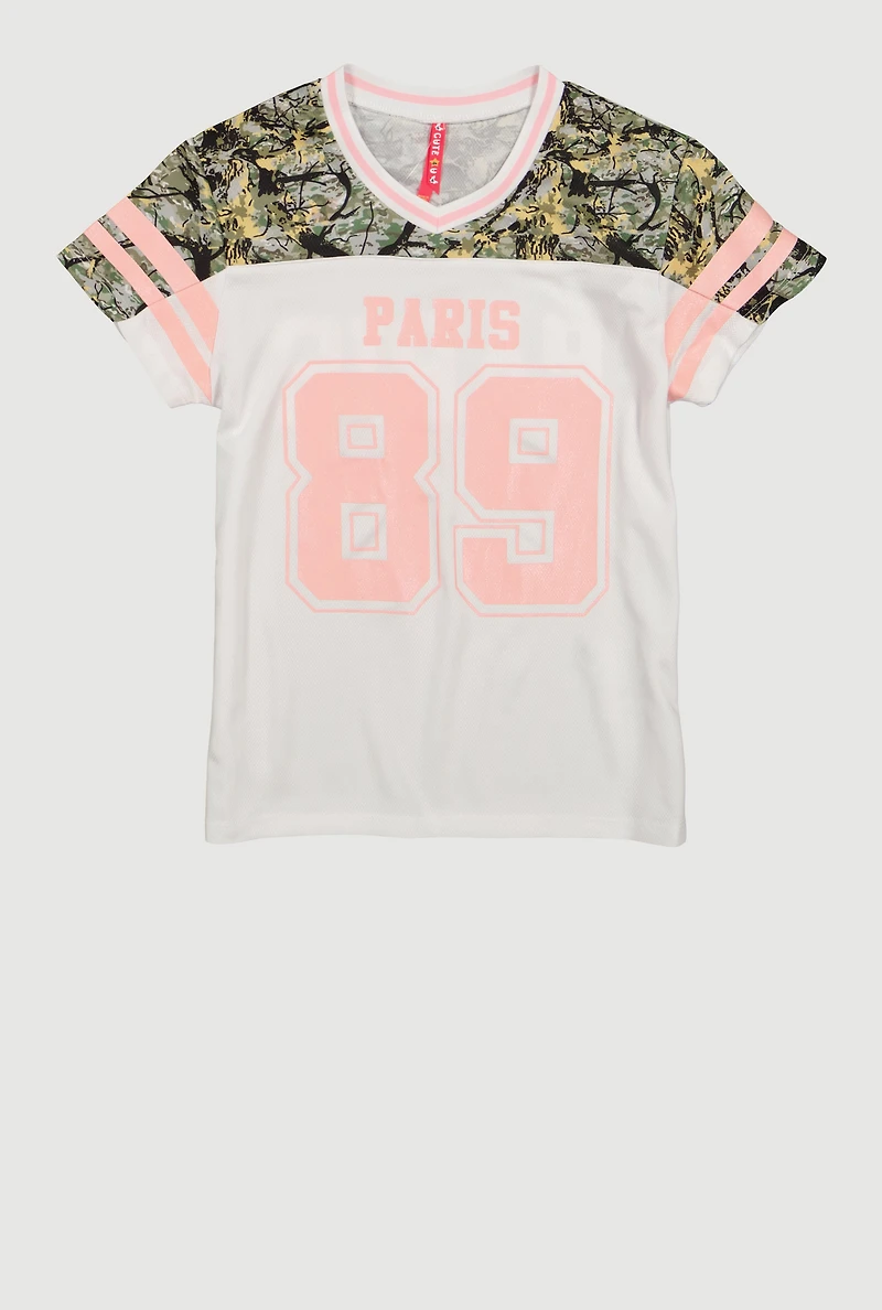 Girls Paris 89 Graphic Mesh Football Jersey