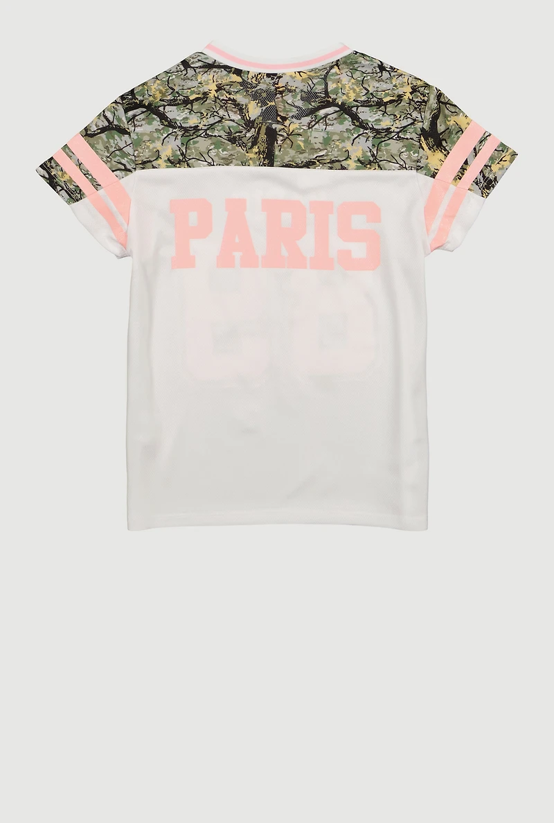 Girls Paris 89 Graphic Mesh Football Jersey