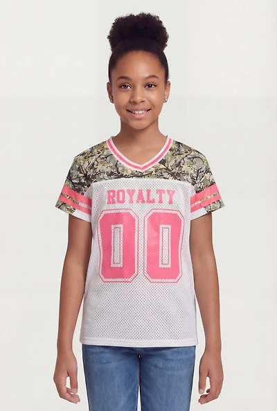 Girls Hunter Camo Royalty 00 Graphic Mesh Jersey