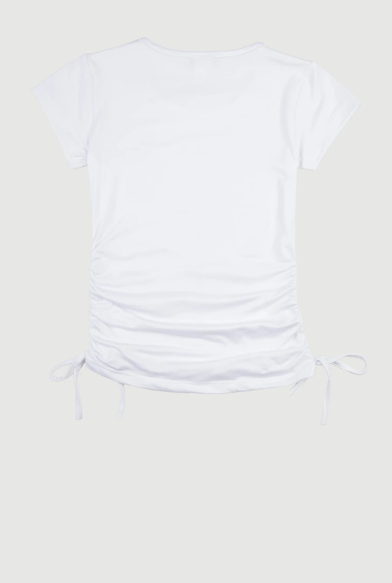 Girls Foil Screen Faith Makes It Possible Graphic Tee