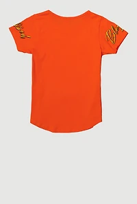 Girls Sequin Blessed Is She Graphic Tee,