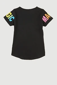 Girls Sequin Black Girl Magic Tee