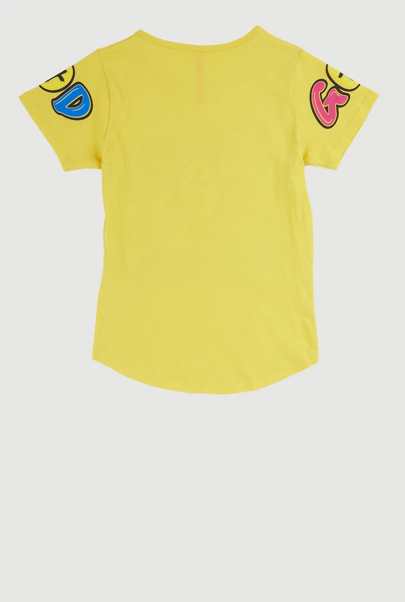 Girls Sequin Following God Graphic Tee