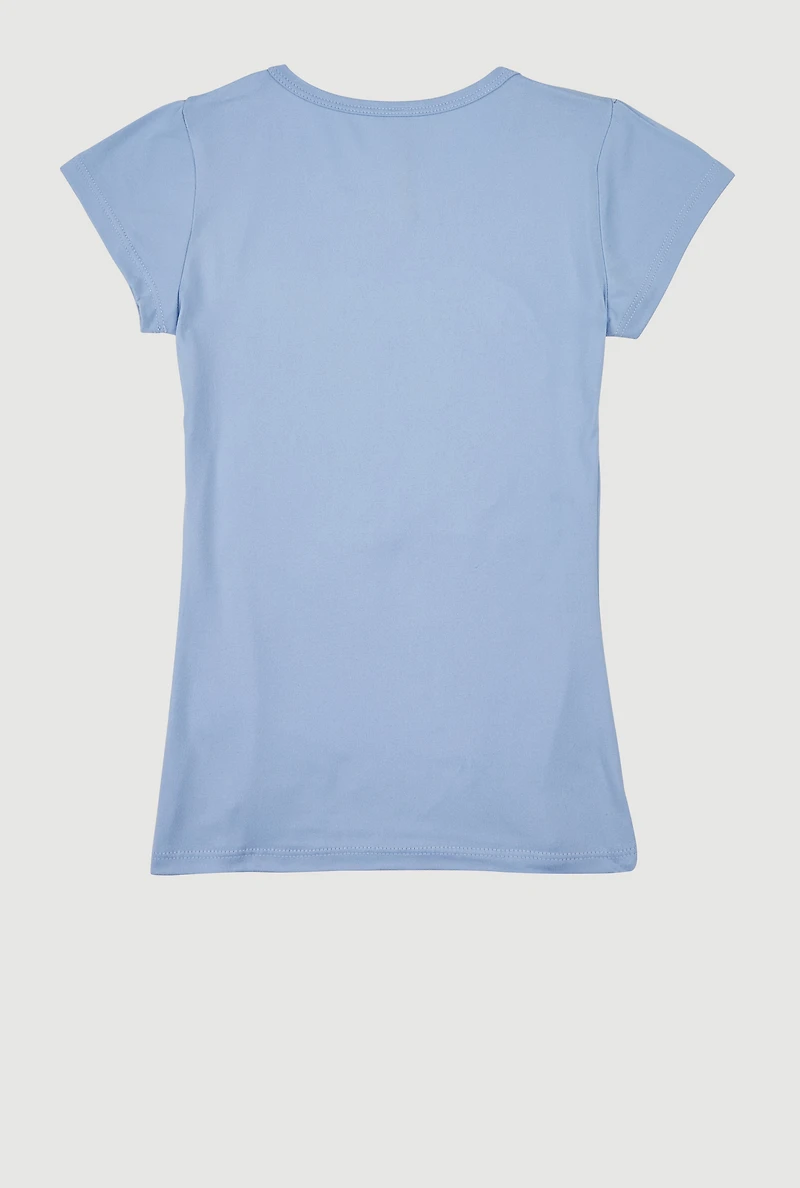 Girls Hustle Like A Boss 3D Foil Graphic Tee