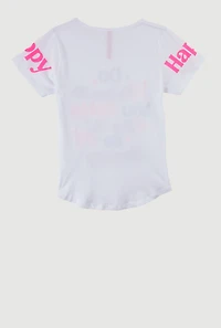Girls Sequin What You Gotta Do Graphic Tee, White, Size 14-16