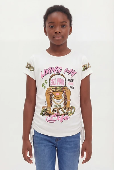 Girls Living My Blessed Life Graphic Tee