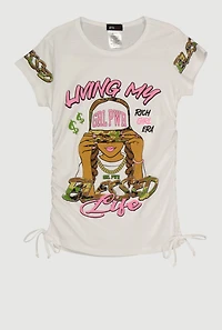 Girls Living My Blessed Life Graphic Tee