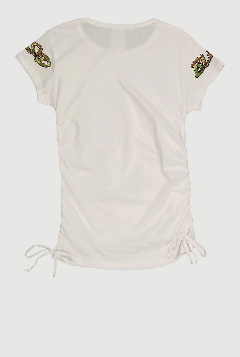 Girls Living My Blessed Life Graphic Tee