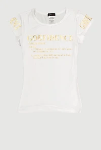 Girls Godfidence Foil Screen Graphic Tee