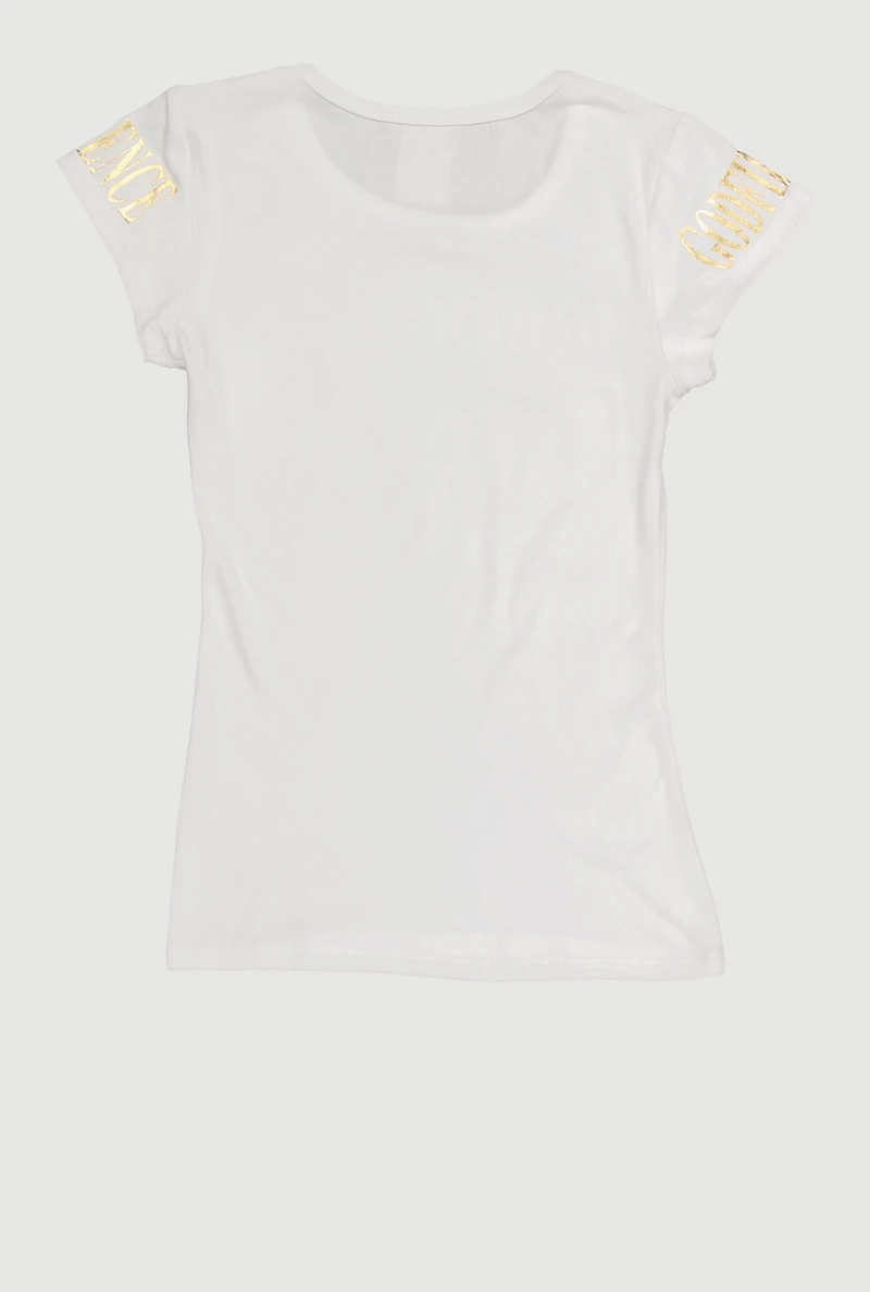 Girls Godfidence Foil Screen Graphic Tee