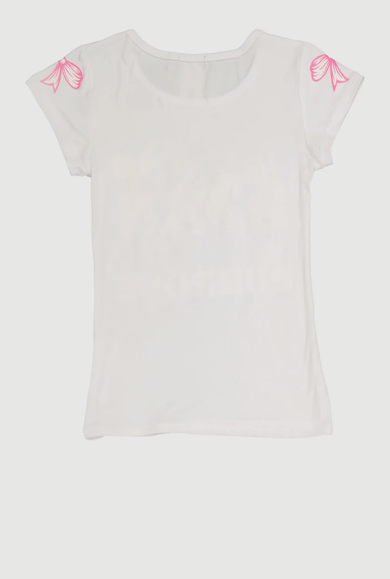 Girls He Has A Plan And I Have Purpose Sequin Graphic Tee