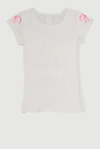 Girls He Has A Plan And I Have Purpose Sequin Graphic Tee