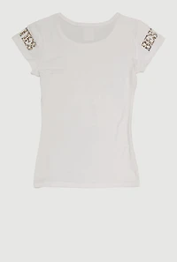 Girls Besties Forever Sequin Graphic Tee