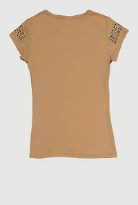 Girls Besties Forever Sequin Graphic Tee