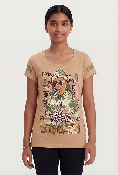 Girls Girl Squad Graphic Short Sleeve Tee