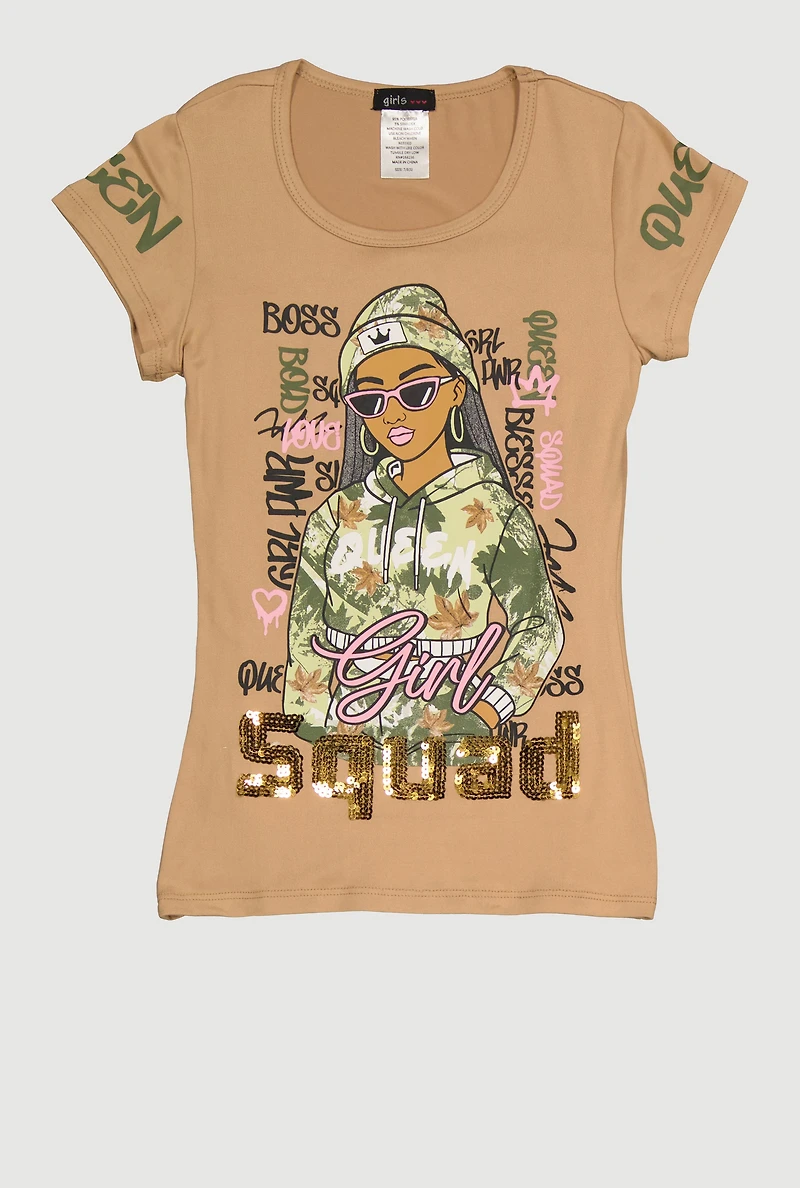 Girls Girl Squad Graphic Short Sleeve Tee