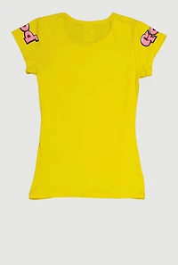 Girls Walk With God Sequin Graphic Tee