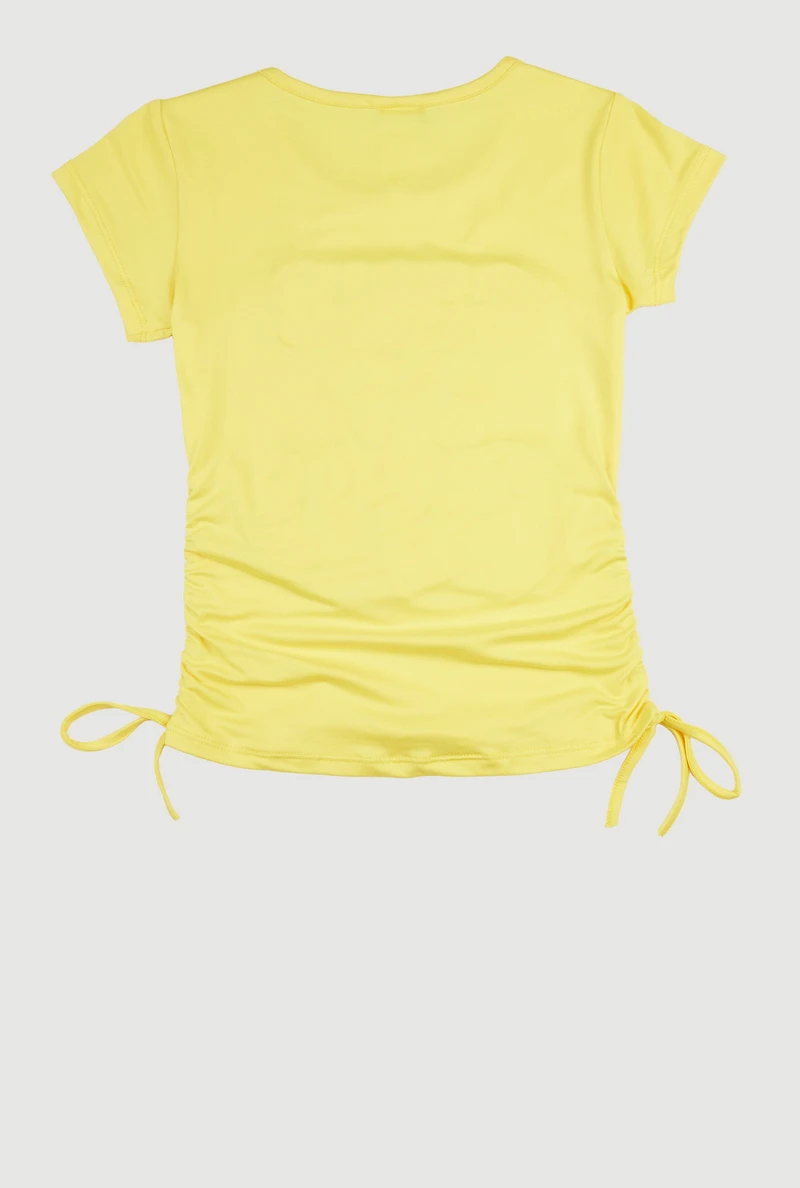 Girls Child Of God Graphic Ruched Tee