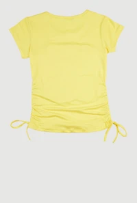 Girls Child Of God Graphic Ruched Tee