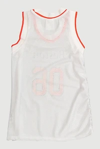 Girls Destination Graphic Contrast Trim Mesh Jersey