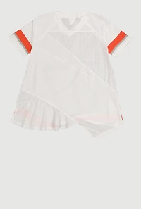 Girls Oversized Patchwork Graphic Tunic Top