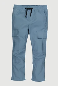 Little Boys Drawstring Waist Cargo Pants