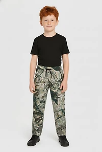 Little Boys Camouflage Cargo Pocket Straight Leg Pants, Green, Size 4