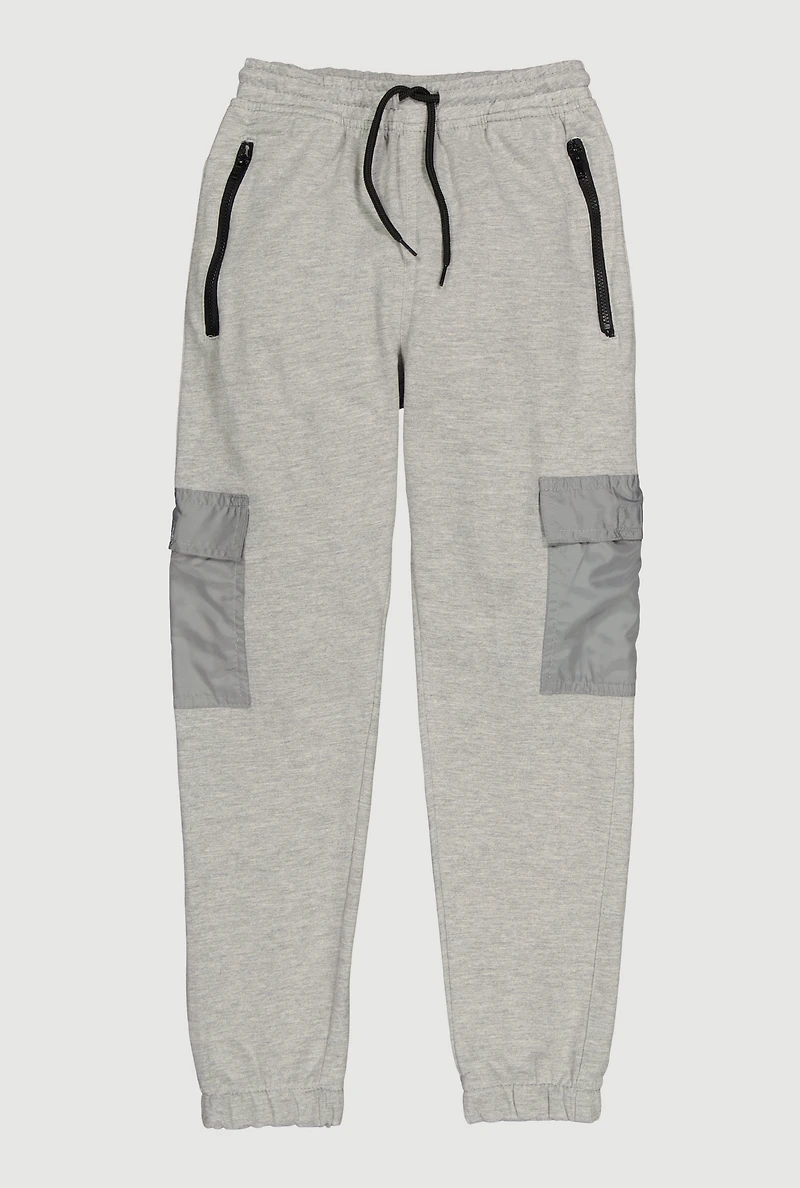 Boys Zip Pocket Cargo Sweatpants