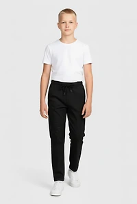 Boys Cargo Pocket Slim Straight Leg Pants