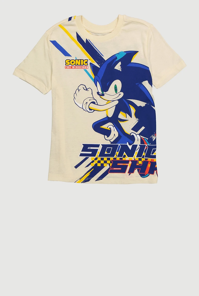 Little Boys Sonic The Hedgehog Shadow Graphic T Shirt, Multi, Size 4-5