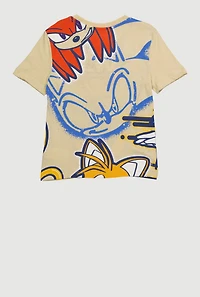Little Boys Sonic The Hedgehog Graphic T Shirt, Multi, Size 6-7