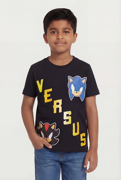Little Boys Shadow Versus Sonic Graphic Tee