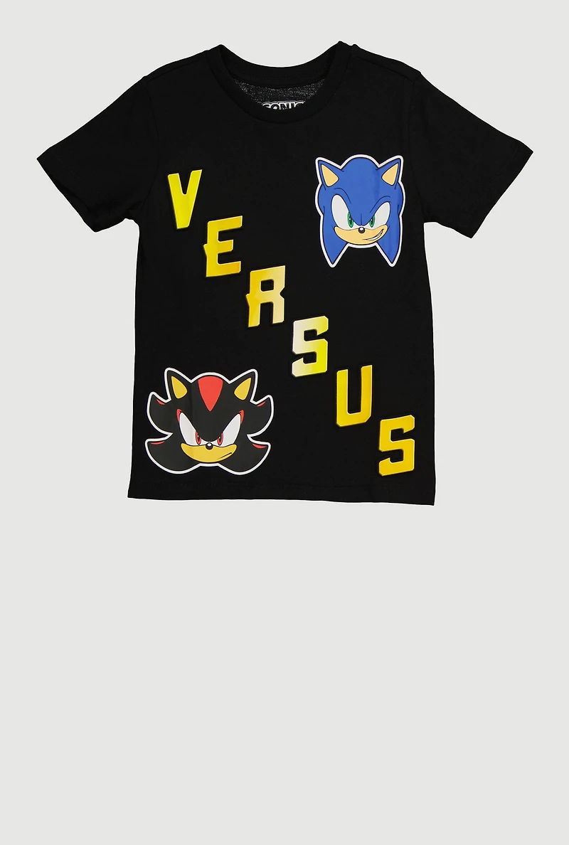 Little Boys Shadow Versus Sonic Graphic Tee