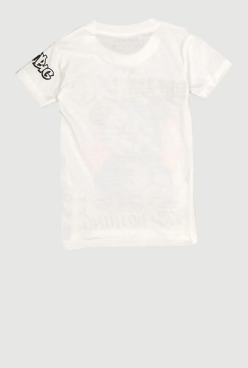 Little Boys Dream Big Fear Nothing Teddy Graphic Tee