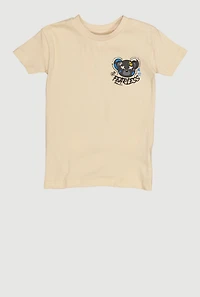 Little Boys Young and Fearless Bear Graphic Tee